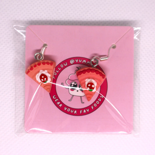 pink cream cake earrings